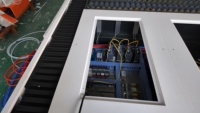 Découpeuse laser fibre CNC Raycus 3015 1000W à refroidissement par eau, avec Cypcut AI, aspect bleu et blanc, équipement industriel de découpe de plaques métalliques