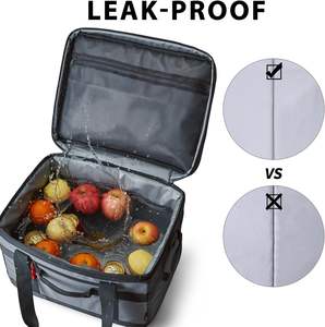 Sac isotherme extra large pour aliments, boîte de réfrigérateur carrée, livraison de nourriture fraîche, sac isotherme - Product Image 4