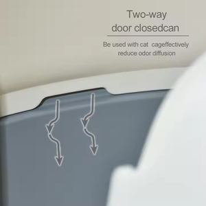 PAKEWAY 2025 nouveau auto-nettoyant fermé à capuche écologique grand espace chat toilette chat litière avec pelle - Product Image 2