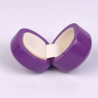 Boîte à bague carrée en bois artisanale moderne avec fermeture magnétique + options de logo et de couleur personnalisées