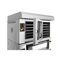 Horno de convección comercial con estante eléctrico 5 bandejas Horno de convección para panadería Horno de cubierta Piedra Pizza Pan Horno de convección