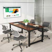 Bureau d'ordinateur moderne Tribesigns, 63 x 31,5 pouces, grand bureau de bureau, table d'ordinateur, bureau d'étude, poste de travail