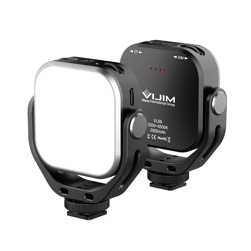 Mejor Precio de alta calidad Ulanzi Vijim VL66 Bi-Color 360 grados giratoria de la cámara de vídeo luz recargable luz de la lámpara