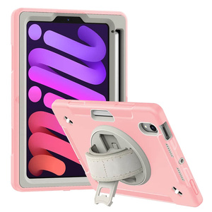 [Funda para tableta resistente] Pink Tpu Pc Kickstand Anti Scratch Funda para tableta a prueba de golpes para <span class=keywords><strong>Ipad</strong></span> <span class=keywords><strong>Mini</strong></span> 6 8,3 pulgadas <span class=keywords><strong>2021</strong></span> Funda para niños - Product Image 1