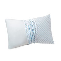 Oreiller en mousse à mémoire de forme déchiquetée rafraîchissante en fibre de glace, réglable en hauteur, soutien cervical, literie respirante pour dormir