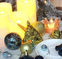 Nouvel ensemble de 72 boules de Noël peintes à l'électrolyse, thème maison et extraterrestre, décorations pour sapin de Noël et fêtes