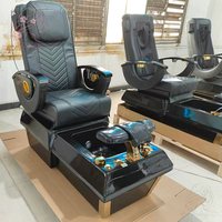 Chaise de salon de manucure multifonctionnelle moderne avec bain de pieds, fauteuil inclinable électrique et massage pour manucure et soins des pieds
