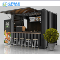 Pengiriman wadah rumah bar portabel toko kopi Prefab piring baja Modular rumah Real Estate