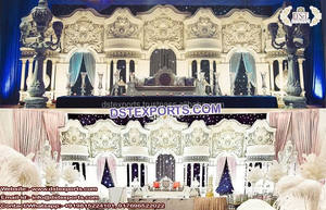 Gran Maharani boda escenario decoración impresionante Bollywood Palacio boda escenario tradicional Bollywood tema boda escenario - Product Image 3