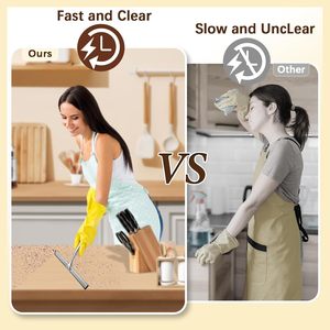 BX Hot Bán vòi hoa sen vắt kính rõ ràng tường Cleaner thép không gỉ với hút lưu trữ Hook -10 '', <span class=keywords><strong>Chrome</strong></span> - Product Image 3