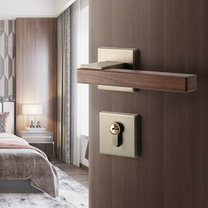 Antique Bronze New Trung Quốc cửa gỗ khóa hộ gia đình hợp kim kẽm chia phòng ngủ Khóa cửa phòng im lặng cho khách sạn và thùng carton - Product Image 1