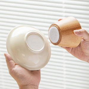 Ciotola in ceramica per animali domestici Anti-ribaltamento bocca sopraelevata con modello quadrato portatile cibo per cani gatto acqua ciotola per animali domestici trasportini - Product Image 5