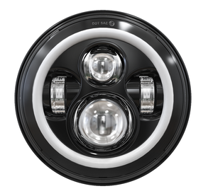 Phare <span class=keywords><strong>LED</strong></span> rond de 7 pouces 12V 6000K pour Wrangler JK, <span class=keywords><strong>projecteur</strong></span> de rechange avec homologation DOT, nouveau <span class=keywords><strong>50W</strong></span> 5000 lumens - Product Image 1