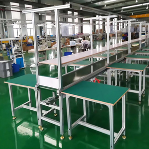 PVC Green Flat <strong>Belt</strong> <strong>Conveyor</strong> / Conveyer System for Industrial Assembly Production Line - Product Image 5