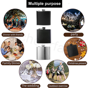 Increíble Set de Regalo: Frascos Delgados de Acero Inoxidable Negro Mate de 6oz, Antiderrames, para Whisky y Licores - Product Image 4