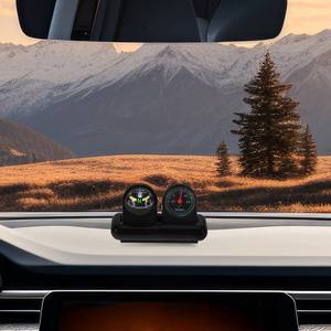 <span class=keywords><strong>Boussole</strong></span> de voiture avec thermomètre, guide de navigation multifonctionnel à monter sur le tableau de bord, <span class=keywords><strong>boussole</strong></span> directionnelle pour accessoires de véhicule automobile - Product Image 1