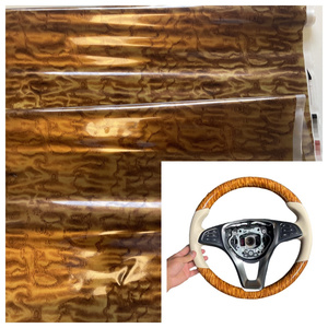 Brown Walnut Wood Grain Water Transfer Printing <strong>Film</strong> PVA <strong>Hydrographics</strong> Material for Car Center Console Modification - Product Image 5