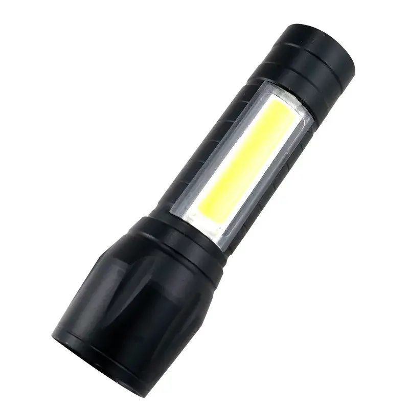 Großhandel heißer Verkauf tragbare Mini einstellbare Zoom-LED/COB 3 Modi wasserdicht camping Taschenlampe wiederaufladbare Taschenlampe