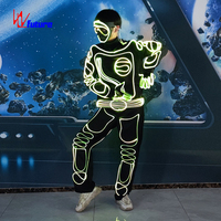 Costume de robot lumineux Tron, combinaison LED, tenue de danse mécanique pour adultes, scène, boîte de nuit, performance