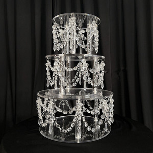 <span class=keywords><strong>2025</strong></span> Bánh Pha lê nóng đứng trong suốt trang trí đám cưới Acrylic bánh đứng thiết lập cho bánh trang trí đám cưới - Product Image 5