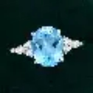 แหวนเงินแท้ 925 งานฝีมือประณีต แหวนทรงรีประดับพลอยบลูโทแพซและเพชร CZ สำหรับสุภาพสตรี - Product Image 5