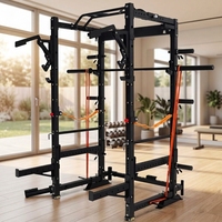 Ensemble multifonctionnel de banc de musculation et rack à squats en acier robuste pour entraînement complet du corps à domicile, vente en gros, OEM personnalisé