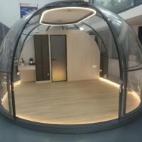 Maison bulle transparente moderne pour l'extérieur, salle d'observation des étoiles - Tente bulle gonflable de luxe avec structure en alliage d'aluminium pour
