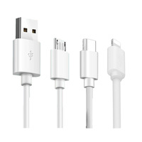 Kabel Data pengisian daya USB, kabel Data isi daya Cepat PVC 1M 2M 3M untuk ponsel 2A, kabel transmisi Data V8 tipe C