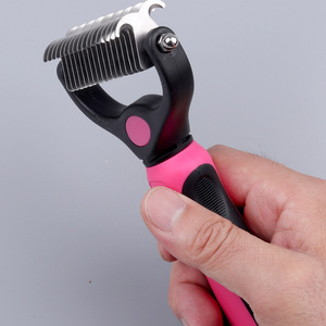 Miễn Phí Mẫu Châu Âu Và Mỹ Nhà Cung Cấp Vật Nuôi Chải Chuốt Rộng Bàn Chải Hai Mặt Rán Dematting Undercoat Rake Dog Tóc Lược <span class=keywords><strong>S</strong></span>,L - Product Image 4