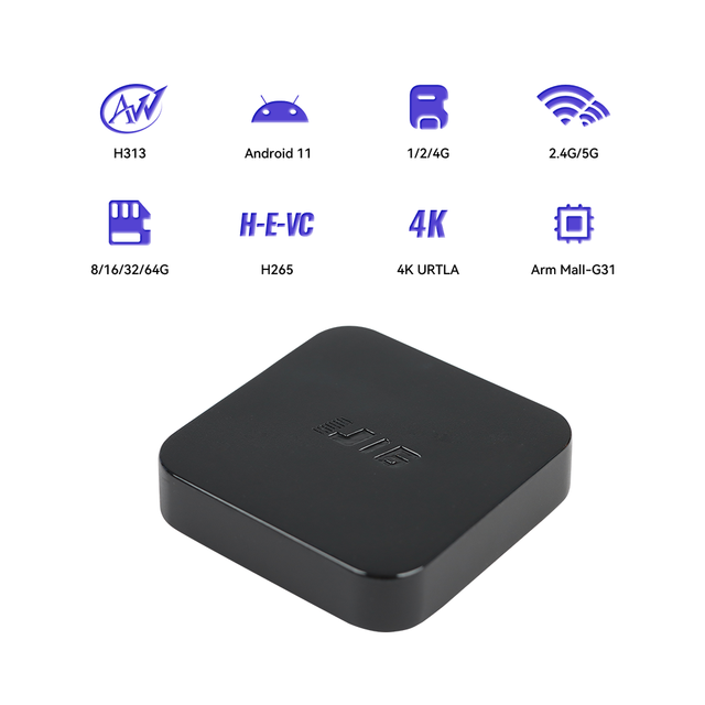 4k Android Tv Box Quad Core Mini Model Save Space 8K 2+16GB Home Office Tv Digital Video Streaming Set-top Box Android Tv Box