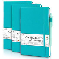 Carnet en cuir PU souple imprimé sur mesure, format A5, reliure à fils, couverture en papier pour bureau et école, journal intime