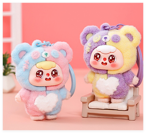 Cadeaux mignons tendance : figurines et ornements 3D Kawaii, mini <span class=keywords><strong>porte</strong></span>-clés en métal floqué pour sac d'école, breloque de voiture - Product Image 3
