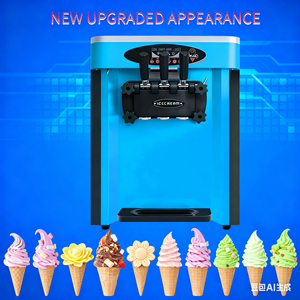 Hiệu quả cao 36 ~ 40L/h miken mềm phục vụ máy làm kem tiêu thụ thấp điện Icecream Maker trong nhà máy giá bảo hành - Product Image 6