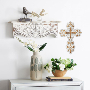 Großhandel benutzer definierte handgemachte Harz Handwerk rustikale Holz Kruzifix Kirche religiöse Gegenstände Kreuz Kreuze Ornamente Wandbehang Dekor - Product Image 6