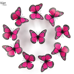 Aierflorist 10Pcs/BAG 12CM Valentine's Day Series Flash 3D Flower Bouquet Decoration Wedding Party Butterfly Decorative - Product Image 6