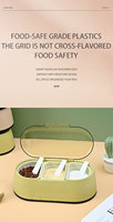 Ensemble de 4 pots à épices hermétiques transparents avec cuillères intégrées, design anti-fuite, écologiques, durables et de qualité alimentaire
