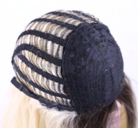 10 pièces/paquet capuchons de perruque en maille extensible avec sangles réglables pour faire des perruques noir S M L casquettes de perruque en plastique filet à cheveux