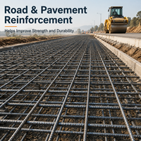 Panneau de treillis soudé pour routes municipales, durable, installation rapide, renforcement de base pour pavés urbains, découpe sur mesure