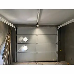 प्रयुक्त गेराज दरवाजे बिक्री ओवरहेड लिफ्टिंग सेक्शन गेट रेनर सफेद 16x7 छोटे दरवाजे के साथ नियमित लक्जरी स्मार्ट इलेक्ट्रिक डबल