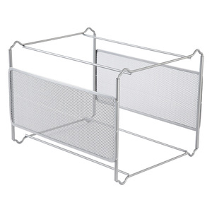 A1815 4 Layer Hanging <b>File</b> Holder Black Rectangle Office Organizer For <b>A4</b> <b>Files</b> Hook Type 20-35L Capacity - Product Image 2