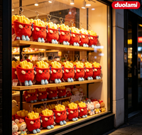 Porte-clés personnalisé en peluche douce en forme de frites pour cadeau promotionnel