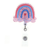 Bobine d'insigne d'infirmière rétractable en acrylique mignon pour étudiant médecin accessoires de bureau carte d'insigne de nom