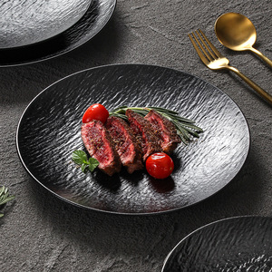 Piatto da portata in melamina con motivo personalizzato, ecologico, resistente, lavabile in lavastoviglie, stile minimalista europeo, per ristorante. - Product Image 1