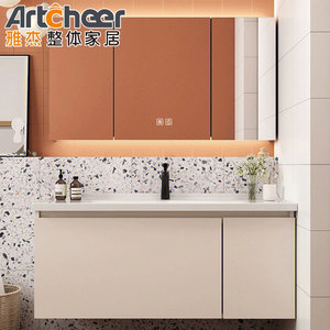 <span class=keywords><strong>Mobile</strong></span> <span class=keywords><strong>bagno</strong></span> sospeso <span class=keywords><strong>con</strong></span> funzione lavatrice e finitura in melaminico resistente - Product Image 1