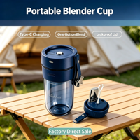 Mixeur portable sans fil pour l'extérieur, avec batterie intégrée, anti-fuite, en plastique, pour voyages et préparation de tisanes – Vente en gros