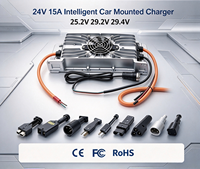 Pengisi Daya Lithium 24V15A 25.2V29.2V29.4V untuk Mobil, Pengisi Daya Baterai Li-ion untuk Stasiun Daya Portabel dan Mobil Wisata