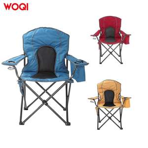 Chaise de camping pliable Woqi Outdoor, bleu paon, structure en aluminium, tissu Oxford, avec porte-gobelet, portable - Product Image 2