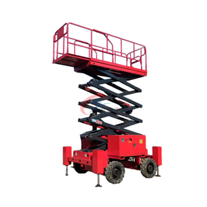 10m 12m elektrikli tüm engebeli arazi tekerlekleri dizel motor mobil anten adam kaldırma kendinden tahrikli makaslı <span class=keywords><strong>platform</strong></span> - Product Image 1