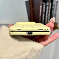 Nouvelle coque de téléphone mignonne et colorée à motif cœur pour iPhone Duo 18, protection intégrale antichoc en PC rigide, coque pliable