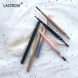 Rosa Augenbrauen stift Verpackung Private Label schlanker Augenbrauen stift 2 in 1 doppel köpfigen nackten Farben Brauens tift wasserdicht - Product Image 4